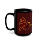 Gryffindor-Inspired Lion Crest Black Mug | 11oz or 15oz