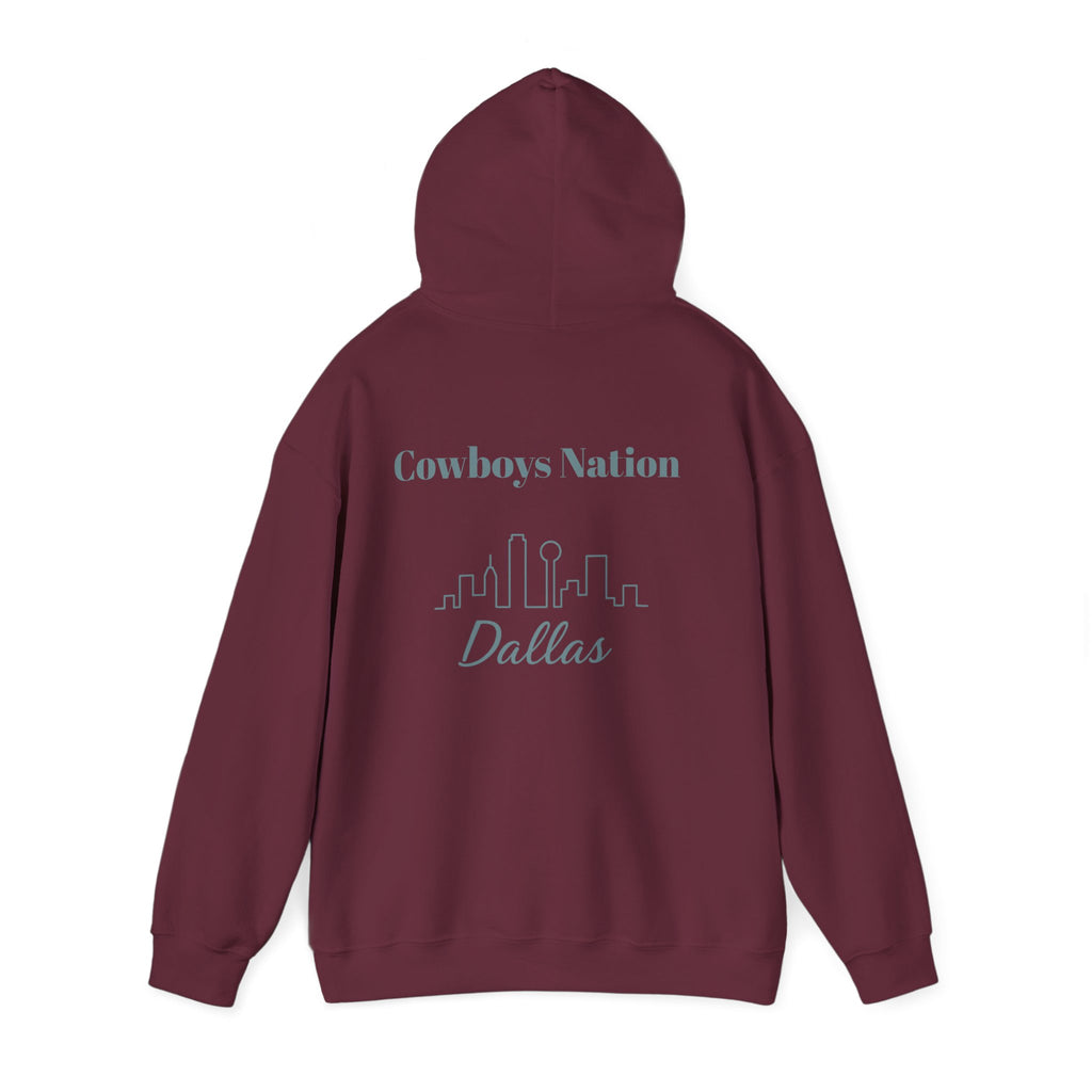 Dallas -Cowboy Nation!- Hoodie - Longhorn Mascot, Dallas Cowboys Nation Hoodie, Sports Fan Apparel, Game Day Outfit