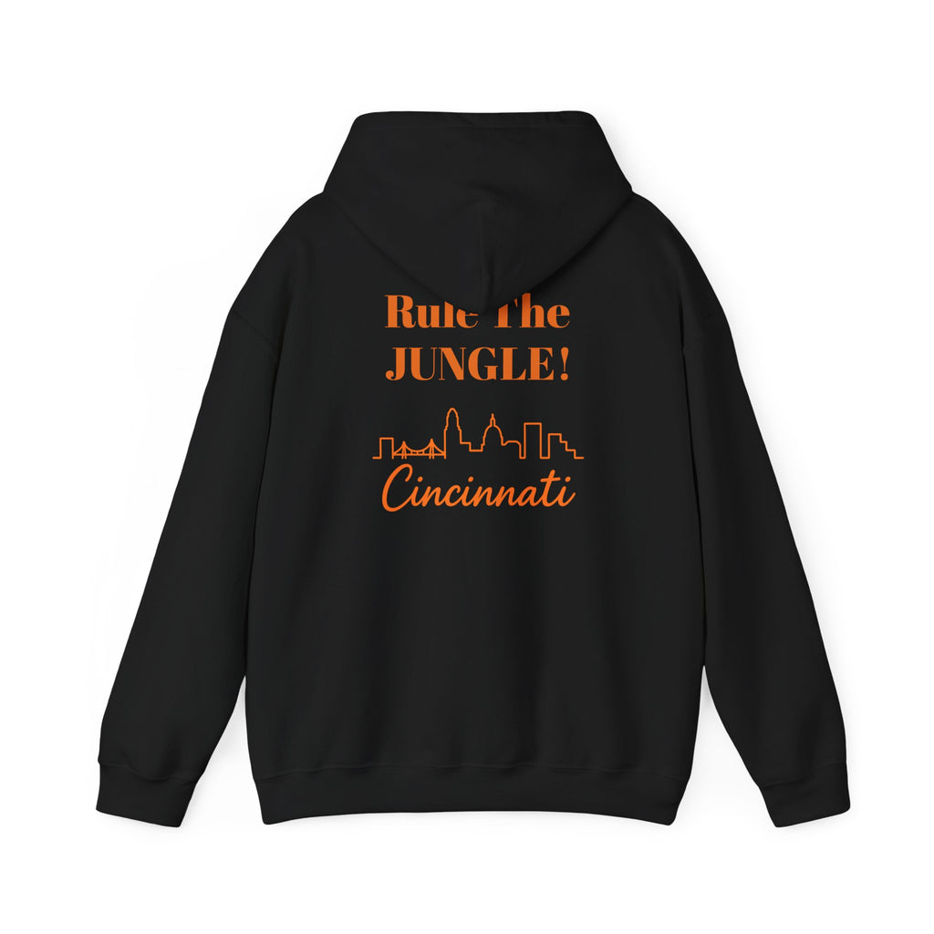 Cincinnati -Rule the Jungle- Hoodie - Cincinnati Tiger Sweatshirt - Cozy Unisex Hoodie, Perfect for Game Day