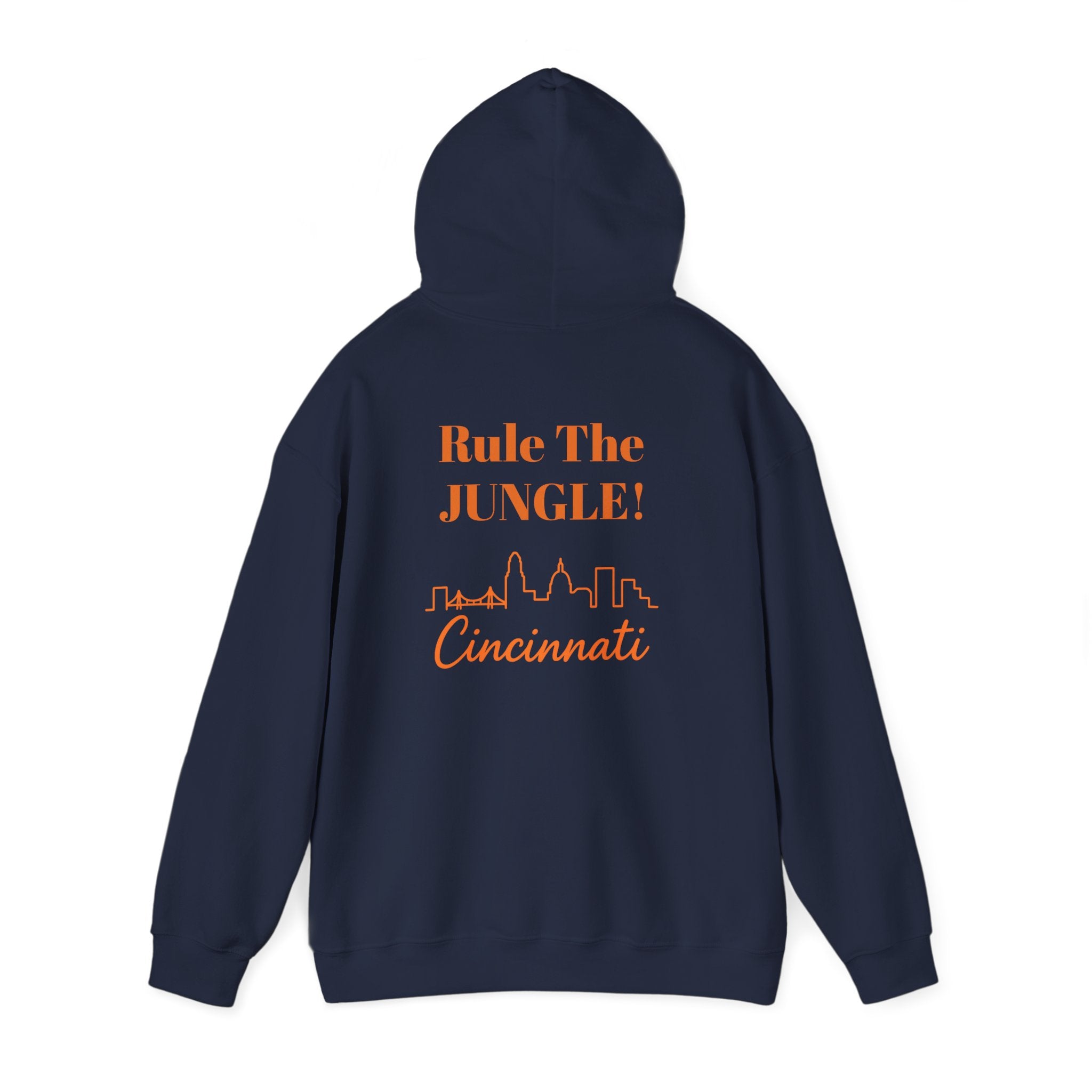 Cincinnati -Rule the Jungle- Hoodie - Cincinnati Tiger Sweatshirt - Cozy Unisex Hoodie, Perfect for Game Day