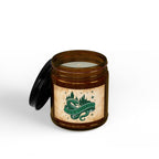 Slytherin House Inspired Candle | Snake Emblem Decor | Ambitious Wizard Gift | Amber or Clear Glass | Magic School Aesthetic