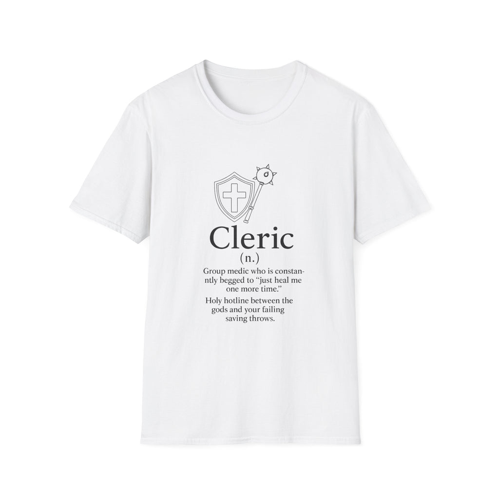 Cleric Class T-Shirt - Funny Dungeons & Dragons Tee