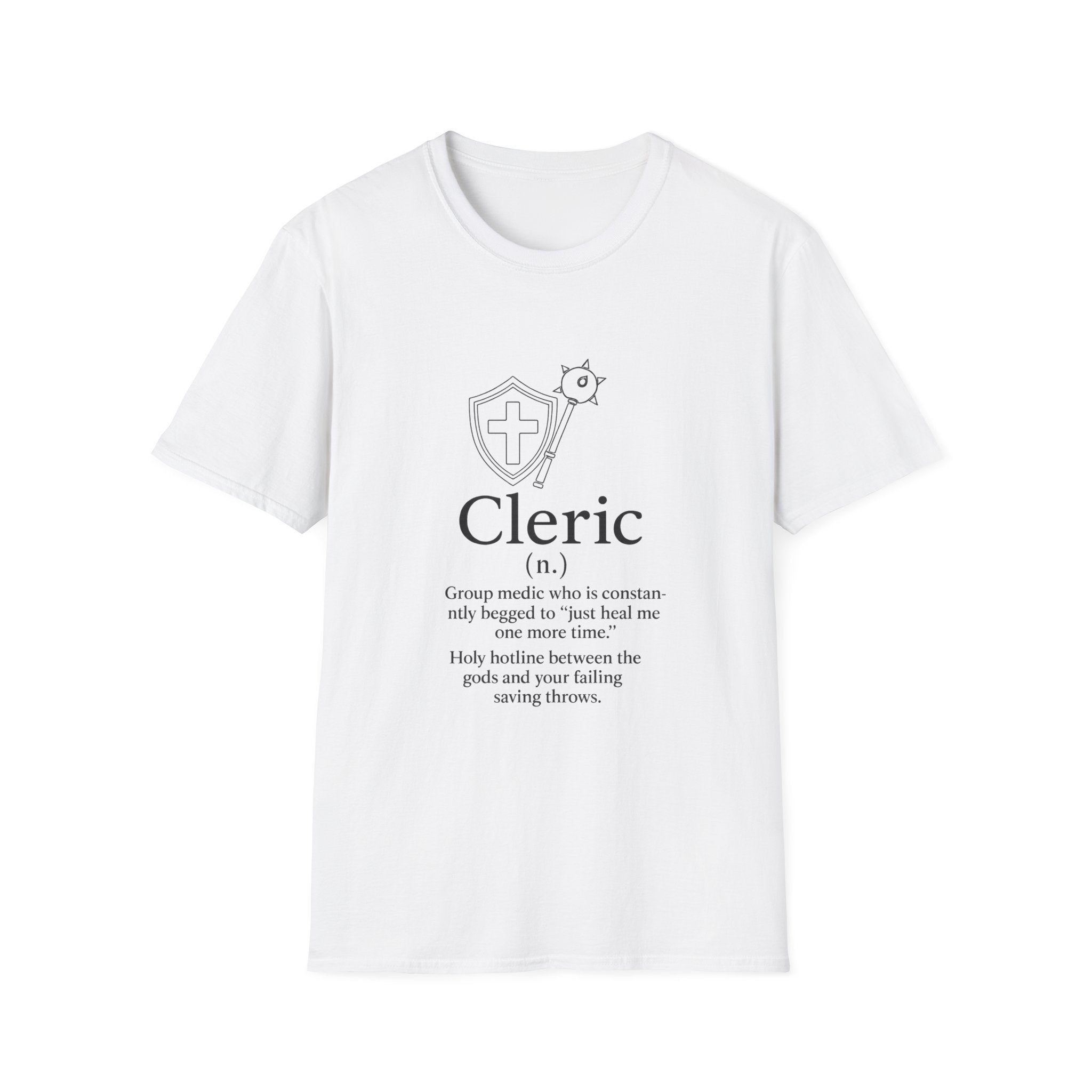 Cleric Class T-Shirt - Funny Dungeons & Dragons Tee