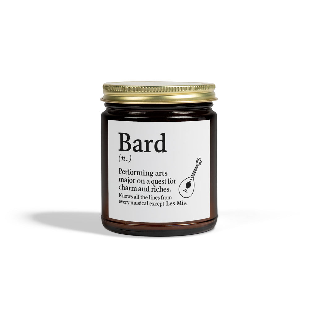 Bard D&D Inspired Candle, RPG Players Gift, Dungeon Master Candle, Coconut Apricot Wax Candle, Fantasy Lover Candle, Scented Candle