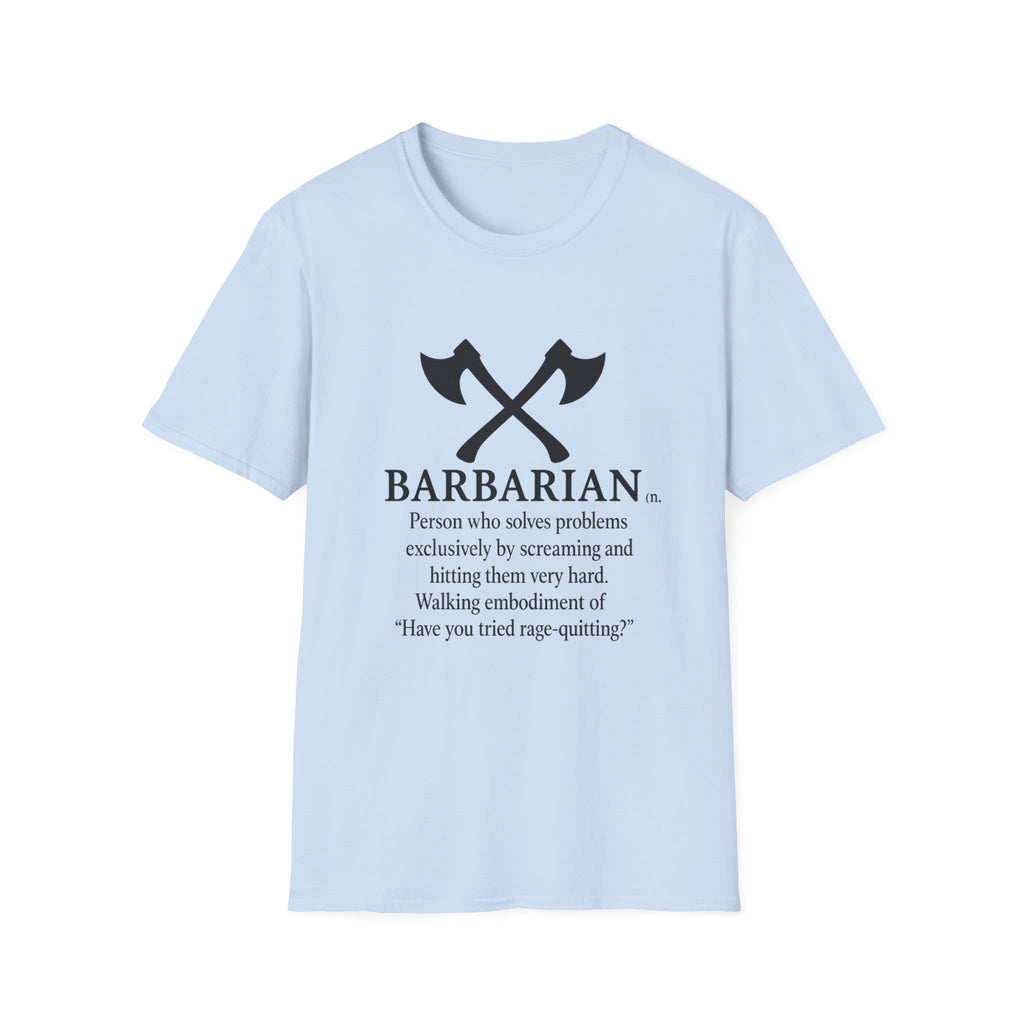 Barbarian Definition T-Shirt - Funny DnD Tabletop RPG Tee, Humor Tee, Gift for Friends, Funny Shirt, Casual Wear, Meme Lover Apparel