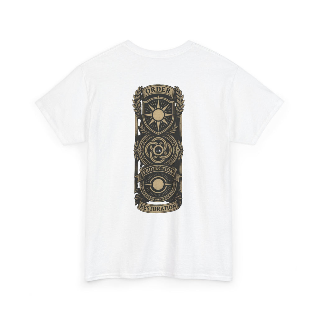 MTG White Mana Emblem T-Shirt — Order • Protection • Restoration