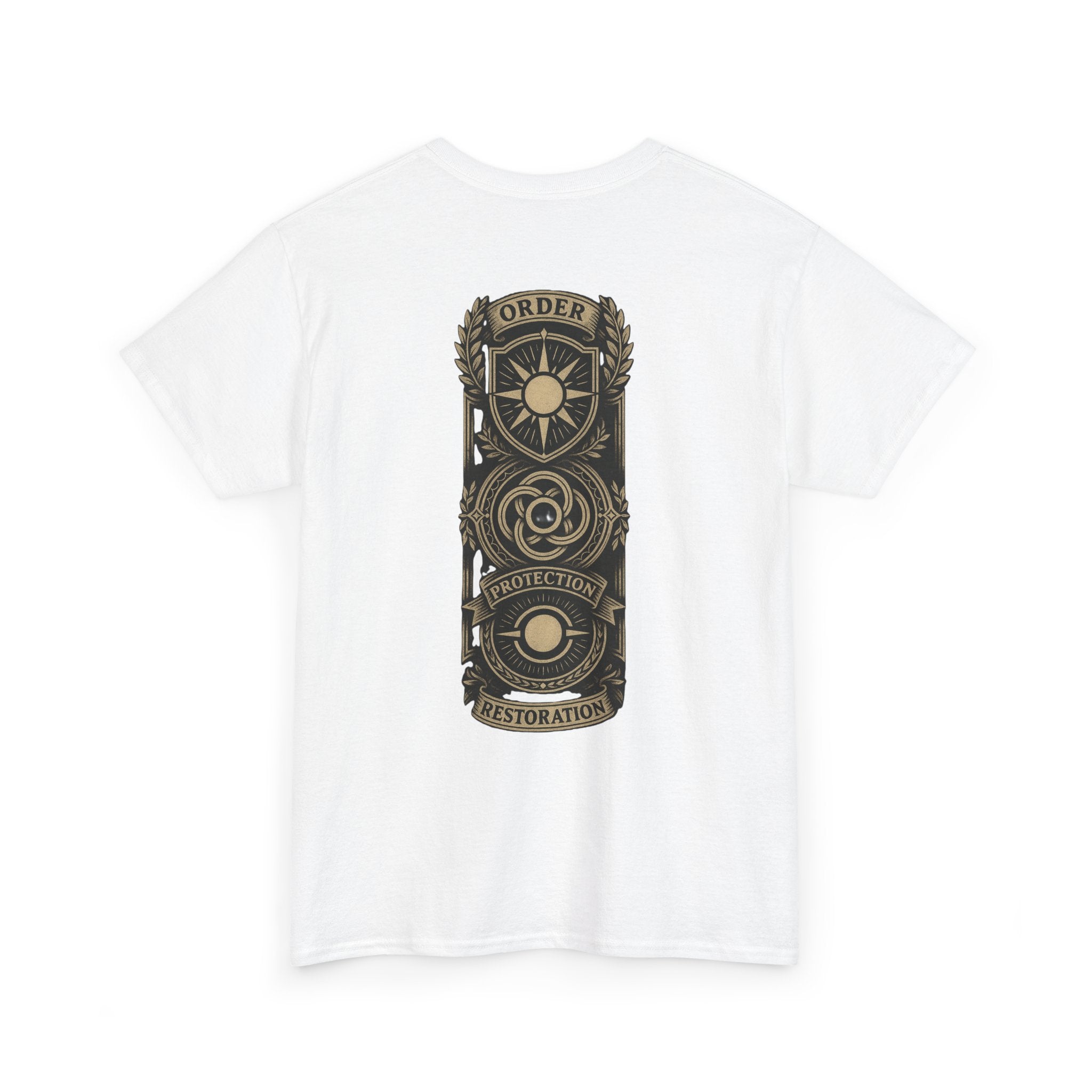 MTG White Mana Emblem T-Shirt — Order • Protection • Restoration