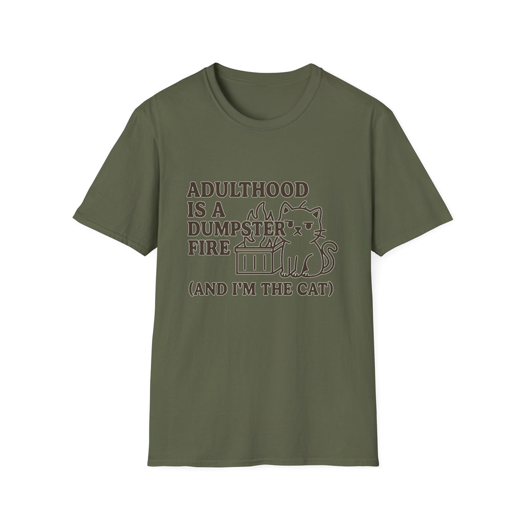 Adulthood Humor is a Dumpster Fire Shirt