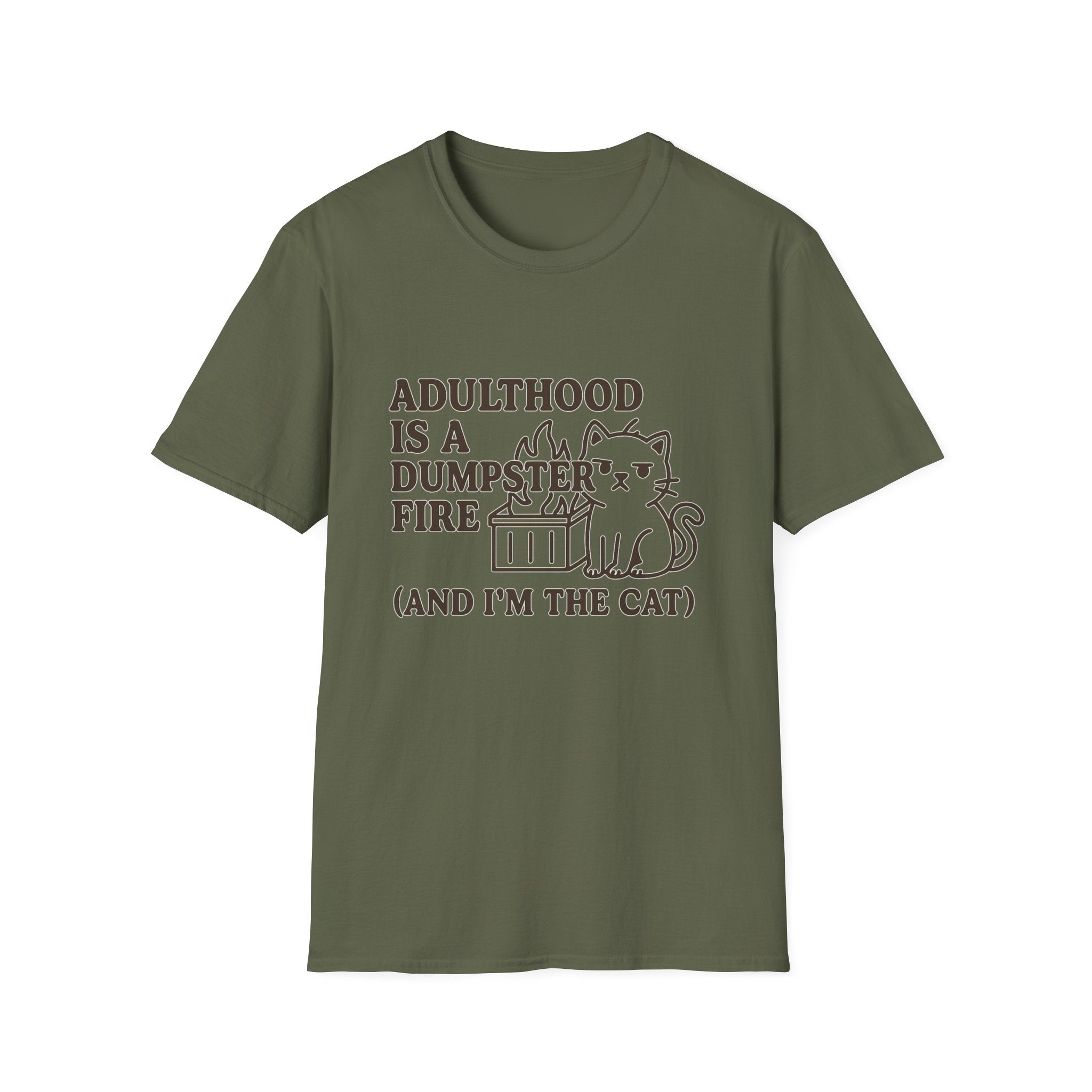 Adulthood Humor is a Dumpster Fire Shirt