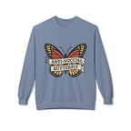 Anti-Social Butterfly Crewneck Sweatshirt | Funny Gift, Casual Wear, Graphic Sweatshirt, Cozy Loungewear, Unique Design