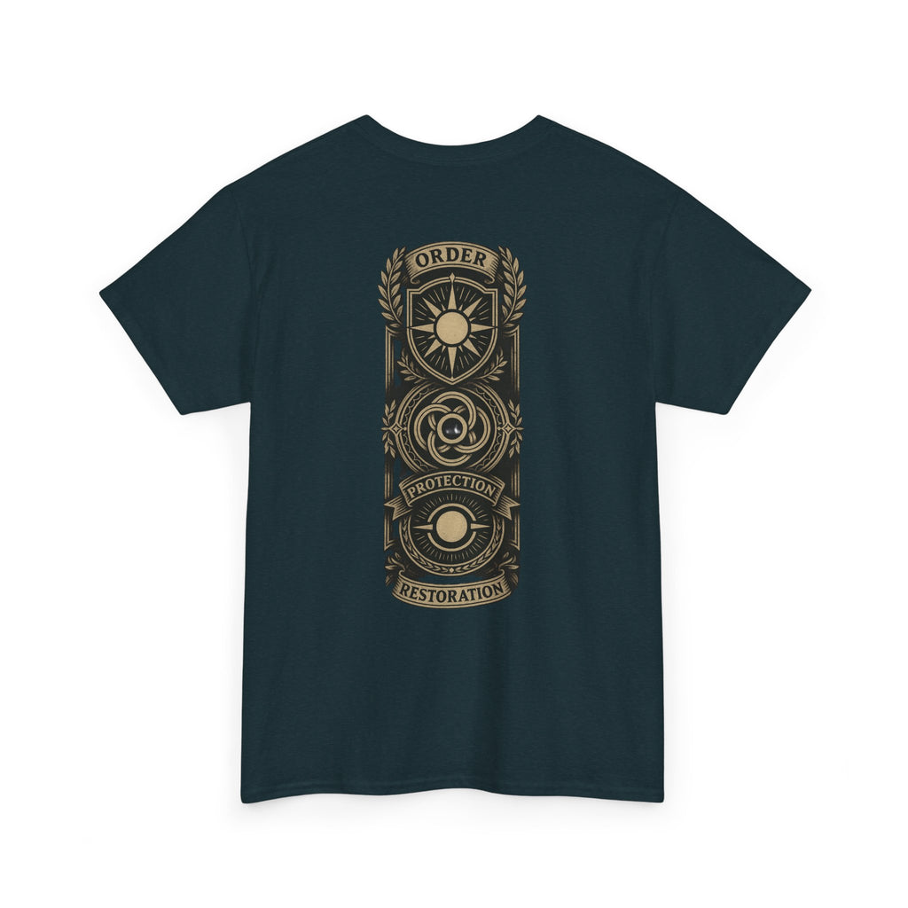 MTG White Mana Emblem T-Shirt — Order • Protection • Restoration