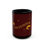 Gryffindor-Inspired Lion Crest Black Mug | 11oz or 15oz