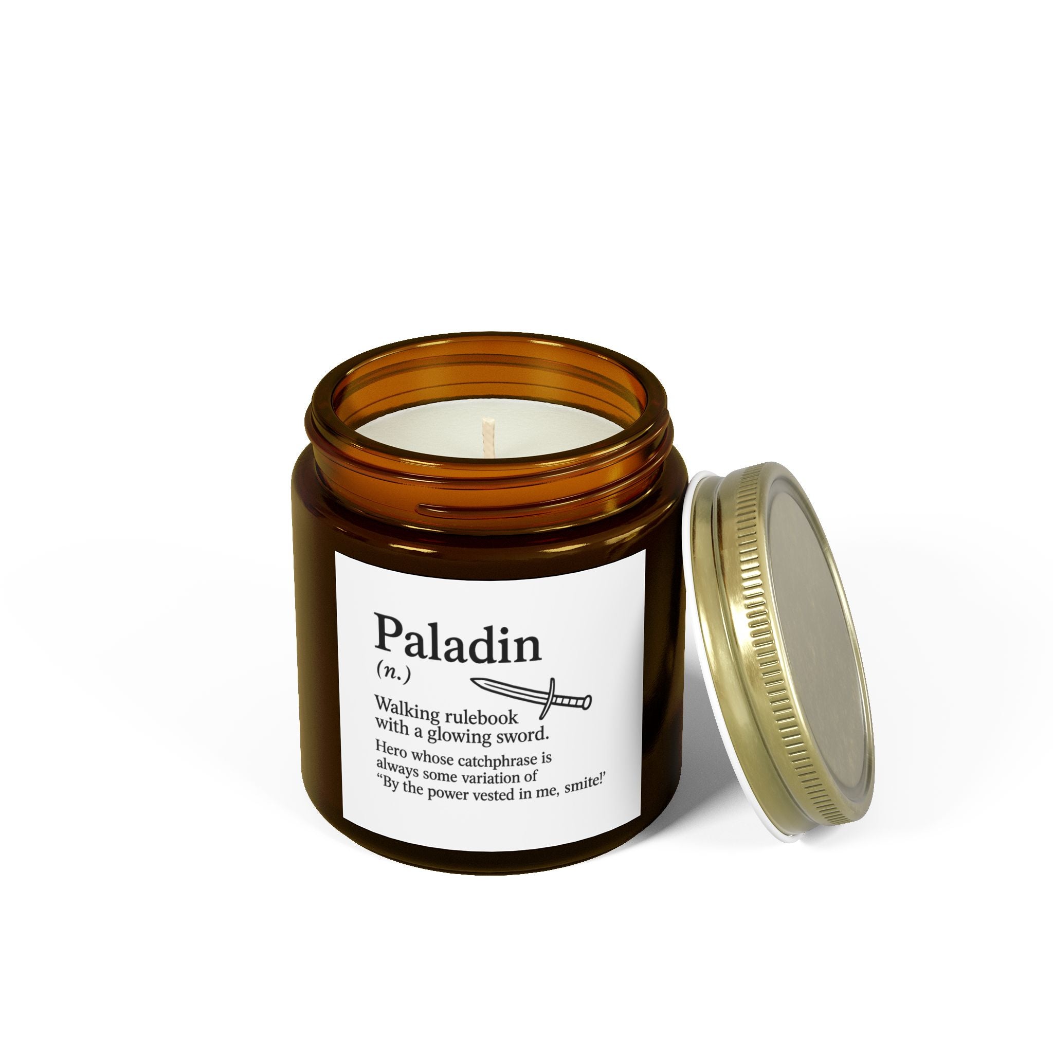 Paladin Candle | DnD Character Class Gift | Funny RPG Candle for Dungeon Masters and Players | Tabletop Gamer Decor | D&D Gift Idea
