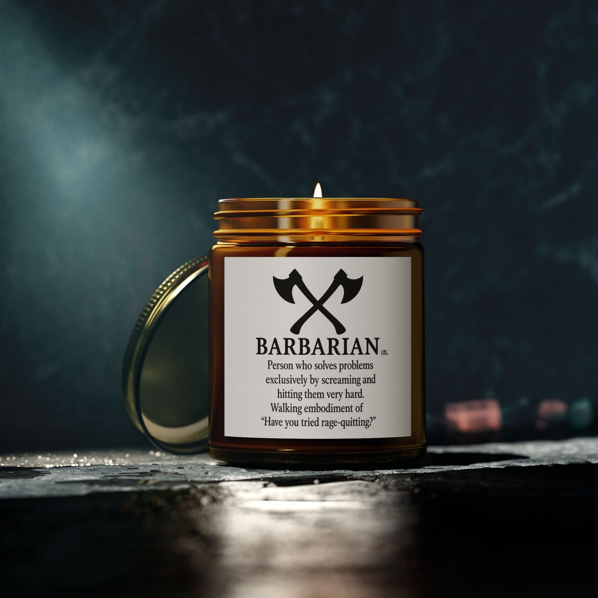 Barbarian Candle | DnD Gift | Dungeons and Dragons Candle | Funny Gamer Candle | TTRPG Gift | Dungeon Master Gift | Tabletop RPG Decor