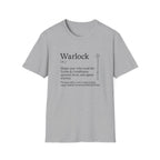 Warlock Class T-Shirt - Funny Dungeons & Dragons Tee