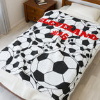 Personalized Sports Throw for Players, Parents, and Fans, Last Name and Jersey Number Customizable, Team Gift Idea, Soccer Blanket