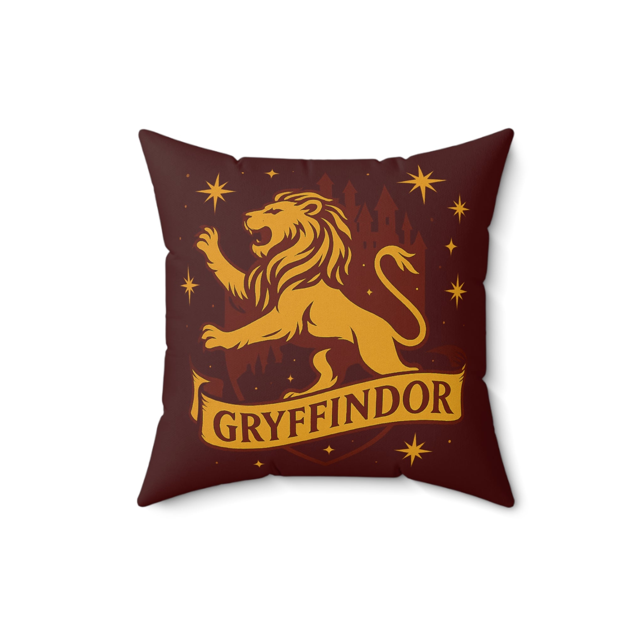Gryffindor Lion Pillow | Hogwarts House Decor | Harry Potter Inspired Lion Cushion