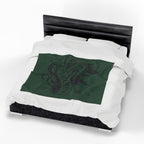 Slytherin Crest Inspired Velveteen Plush Blanket
