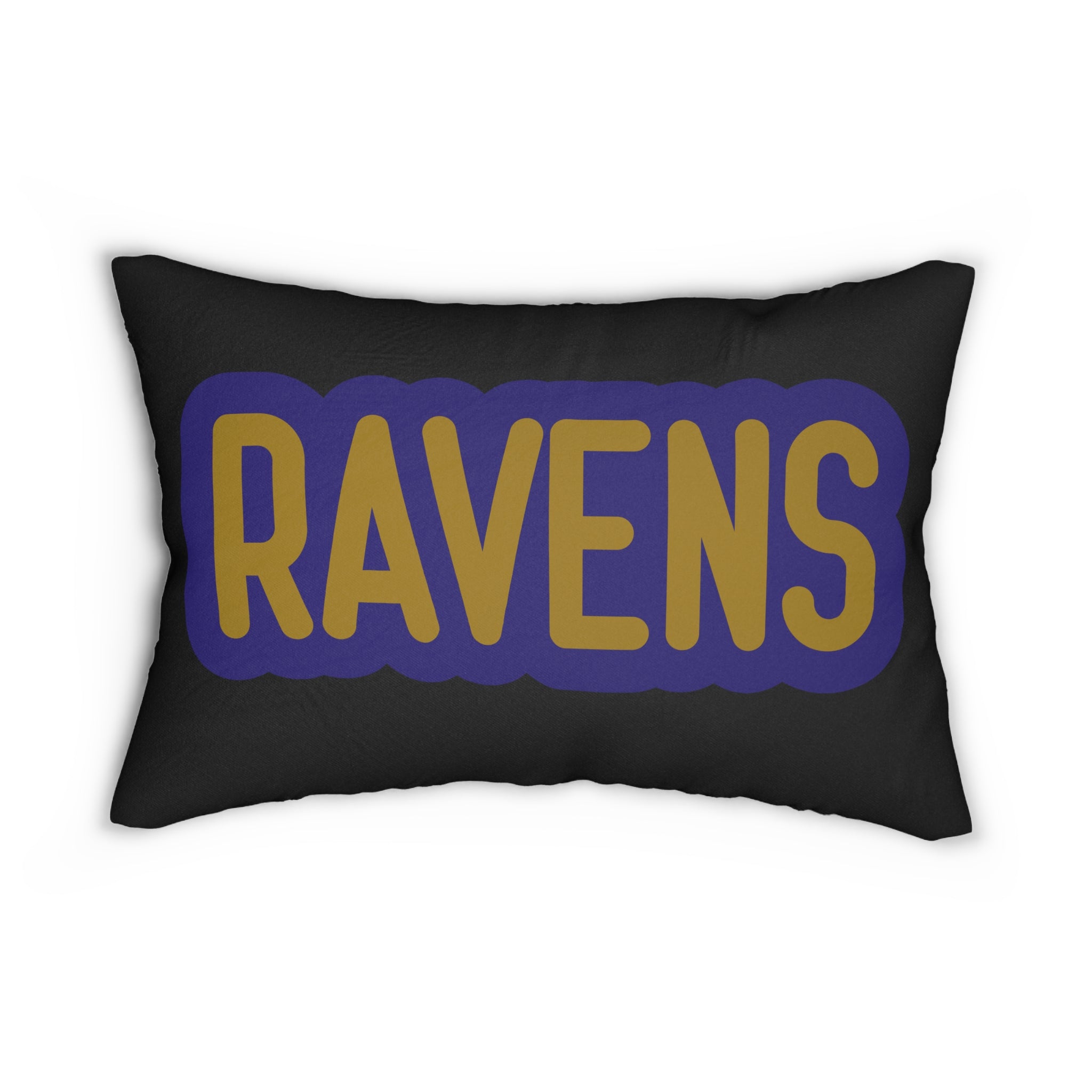 Ravens Inspired Football Pillow | Purple & Gold Sports Fan Cushion | Game Day Home Décor,  Sports Fan Gift