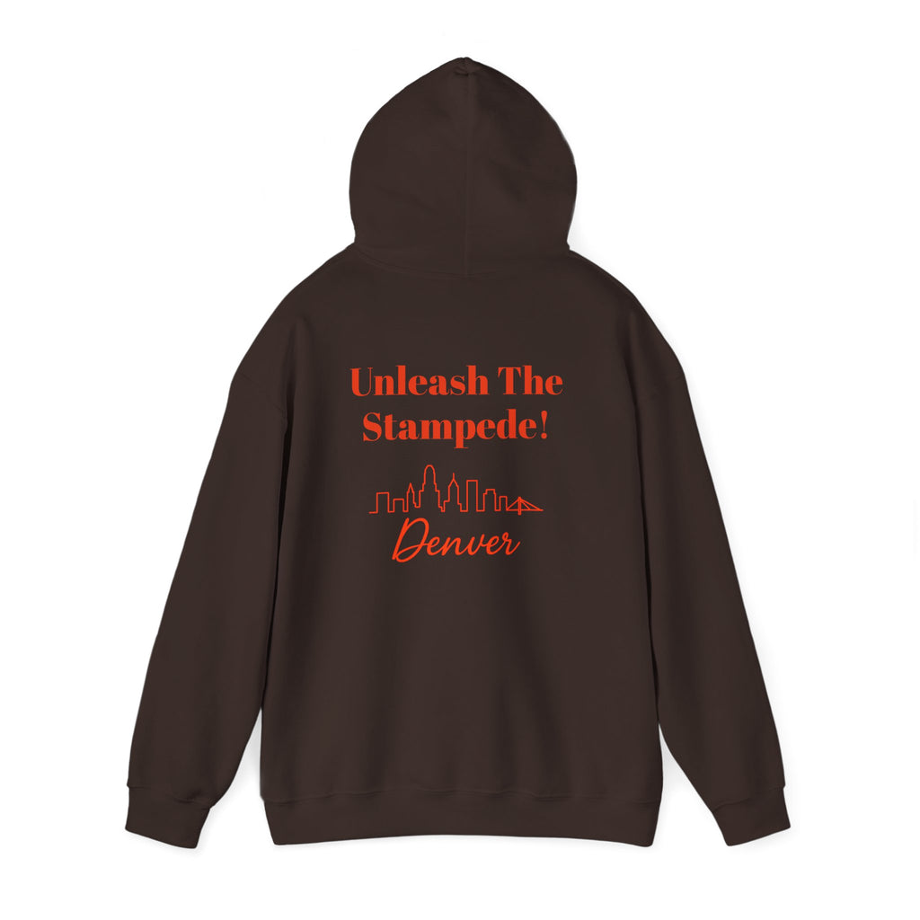 Denver -Unleash The Stampede!- Hoodie - Bronco Mascot