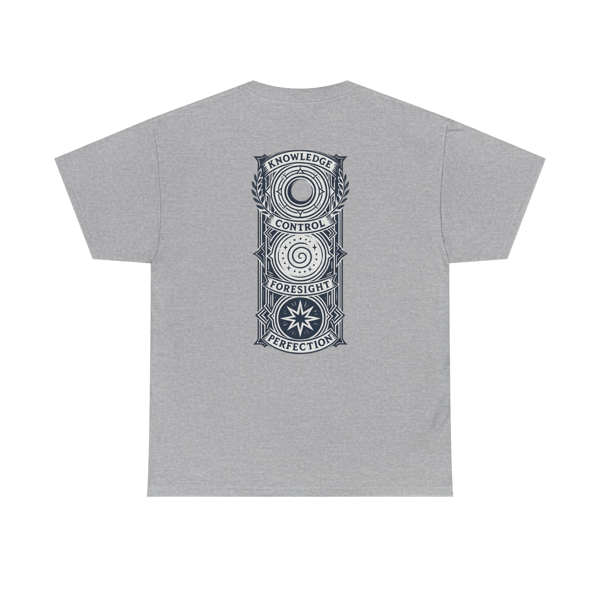 Blue Mana Emblem T-Shirt — Knowledge • Control • Foresight • Perfection