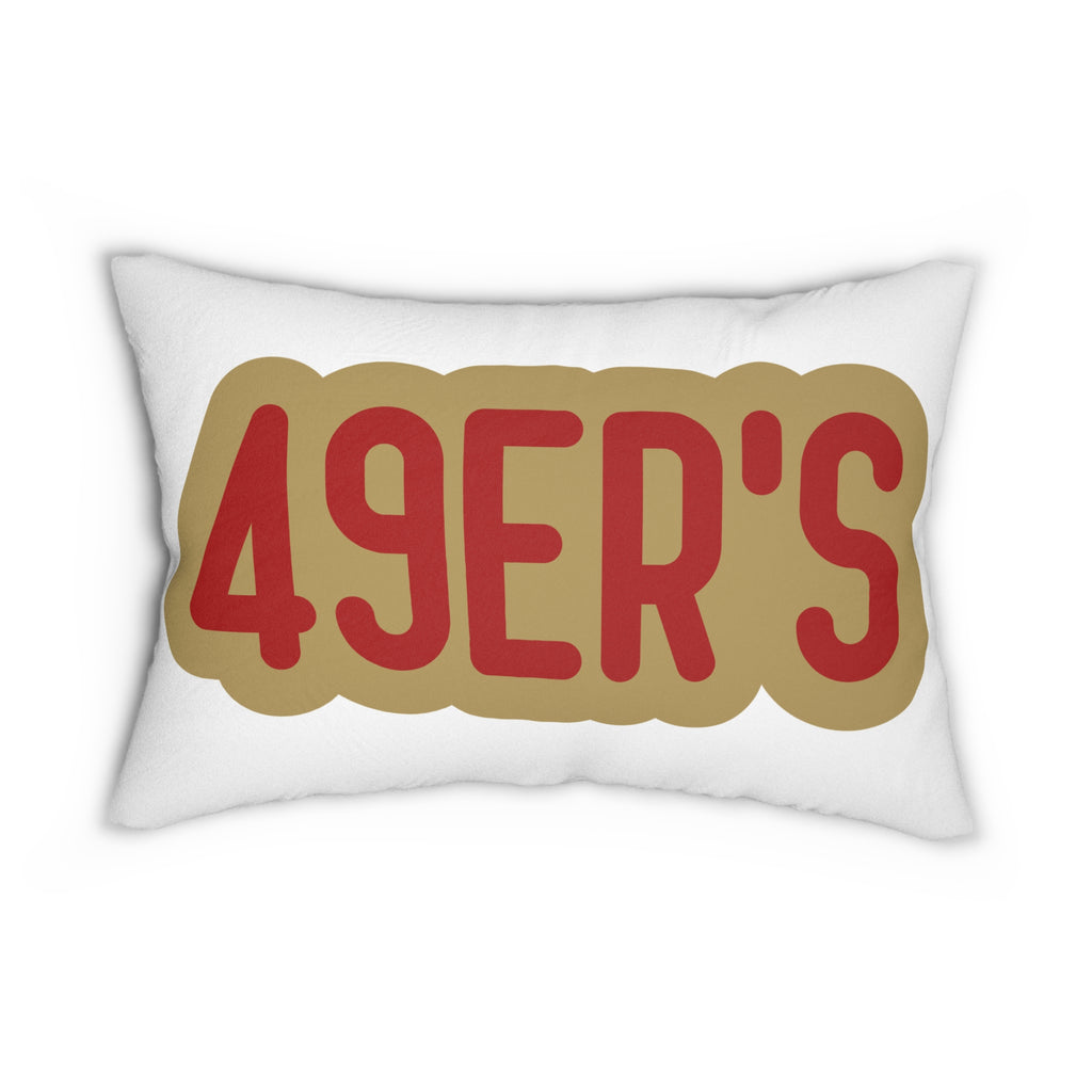 49ers Throw Pillow - Red & Gold Football Fan Cushion, Game Day Home Décor, Sports Gift