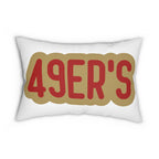 49ers Throw Pillow - Red & Gold Football Fan Cushion, Game Day Home Décor, Sports Gift