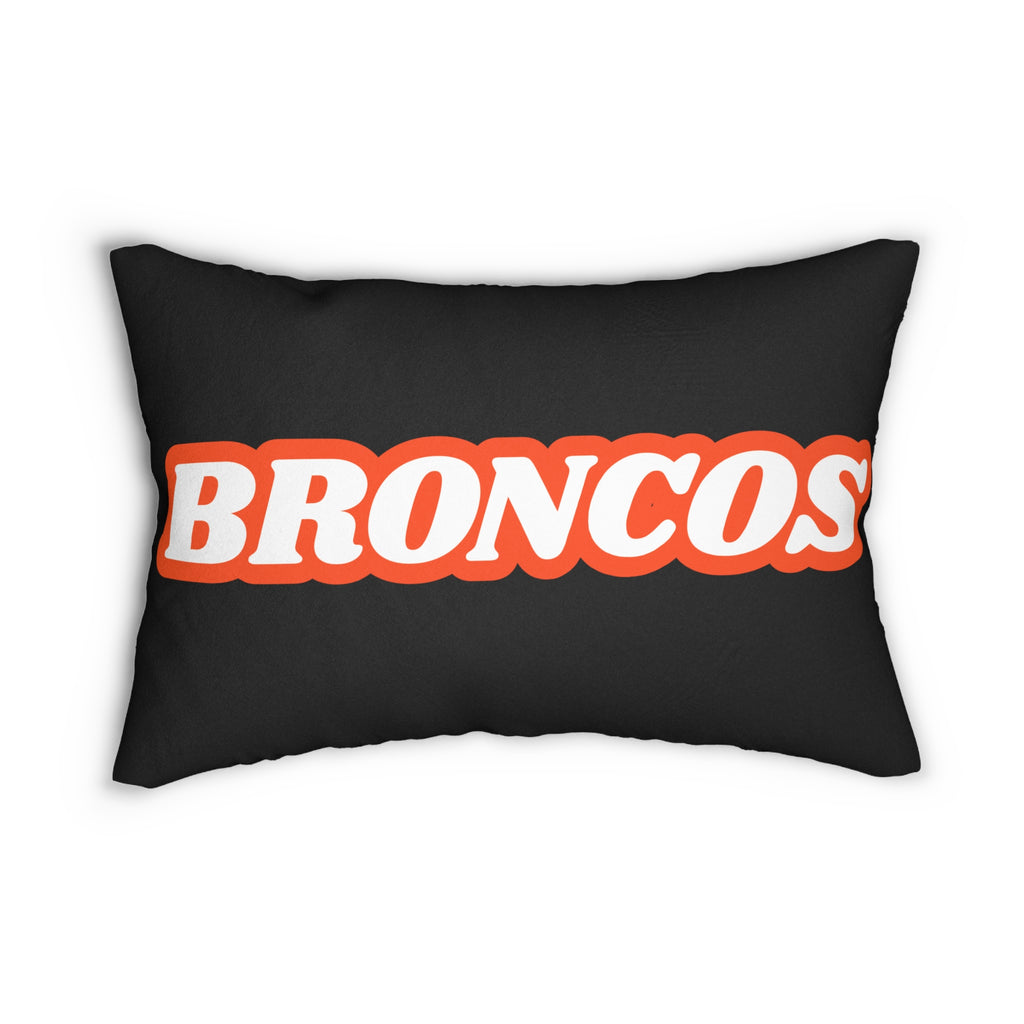 Broncos Inspired Football Pillow | Sports Fan Home Décor | Game Day Accent Cushion, Sports Fan Gift, Game Day Accessory