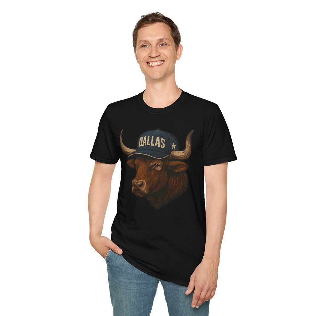 Dallas -Americas Team- T-Shirt - Longhorn Mascot-  Sports Fans