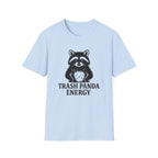 Trash Panda Energy Unisex Softstyle T-Shirt, Cute Animal Tee, Fun Graphic Top, Perfect Gift for Nature Lovers, Ideal for Casual Wear