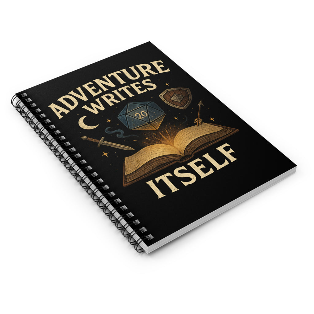 Adventure Writes Itself Spiral Notebook - D&D Journal, Gaming Notepad, Fantasy Writing, Gift for Gamers, Roleplaying Notes