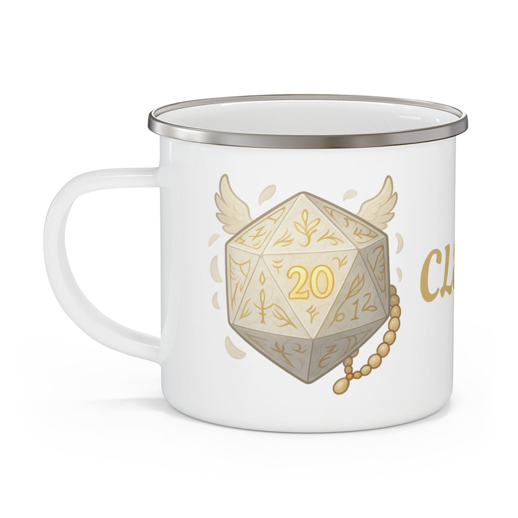 Cleric D20 Enamel Mug – Oath & Faith