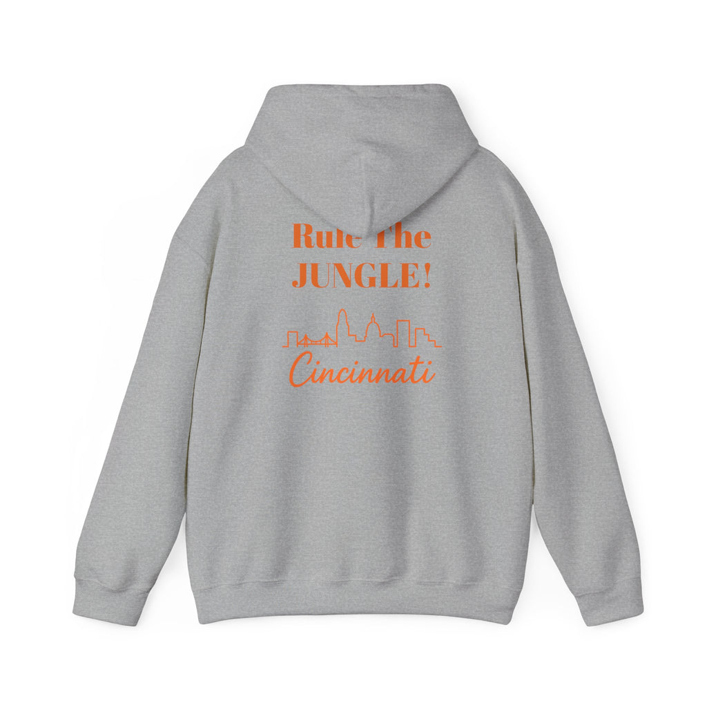 Cincinnati -Rule the Jungle- Hoodie - Cincinnati Tiger Sweatshirt - Cozy Unisex Hoodie, Perfect for Game Day