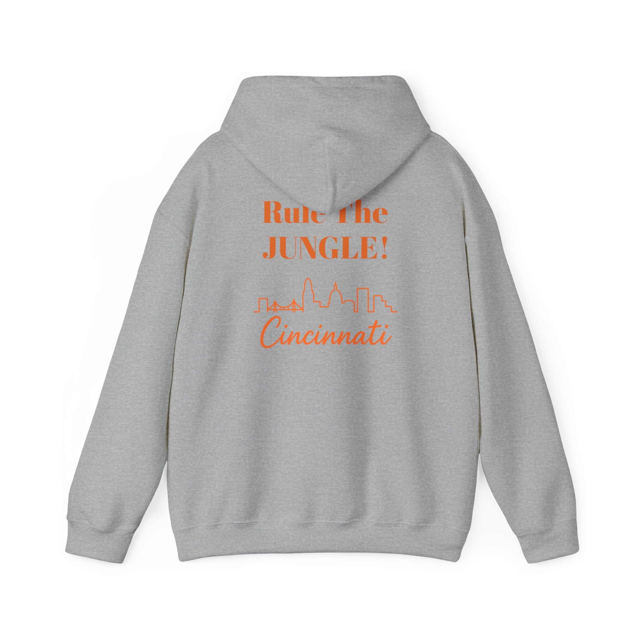 Cincinnati -Rule the Jungle- Hoodie - Cincinnati Tiger Sweatshirt - Cozy Unisex Hoodie, Perfect for Game Day