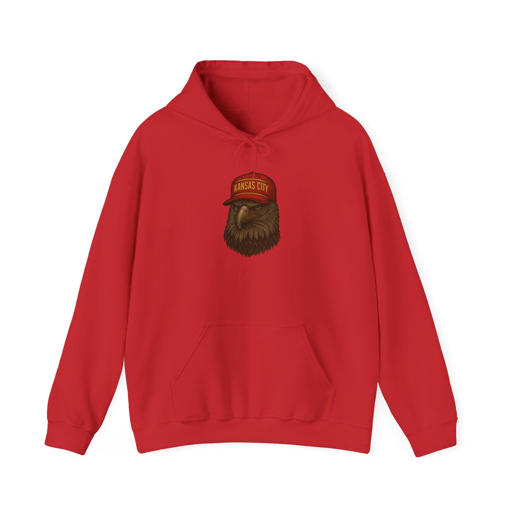 Kansas City "Red Kingdom" Hoodie - Eagle Mascot - Kansas City Football