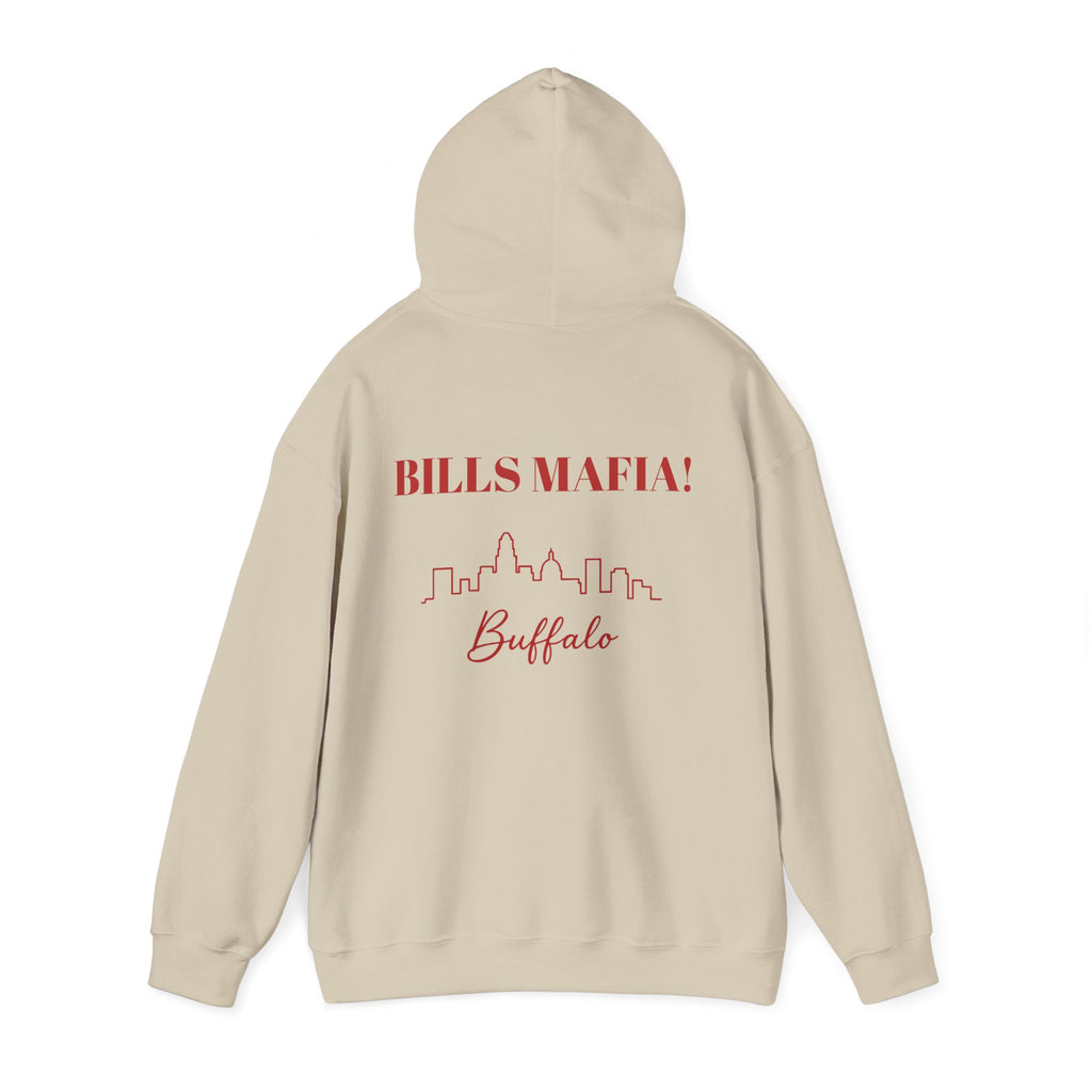 Buffalo Bills Fan Hooded Sweatshirt - Buffalo -Bills Mafia- Hoodie - Buffalo Mascot Design