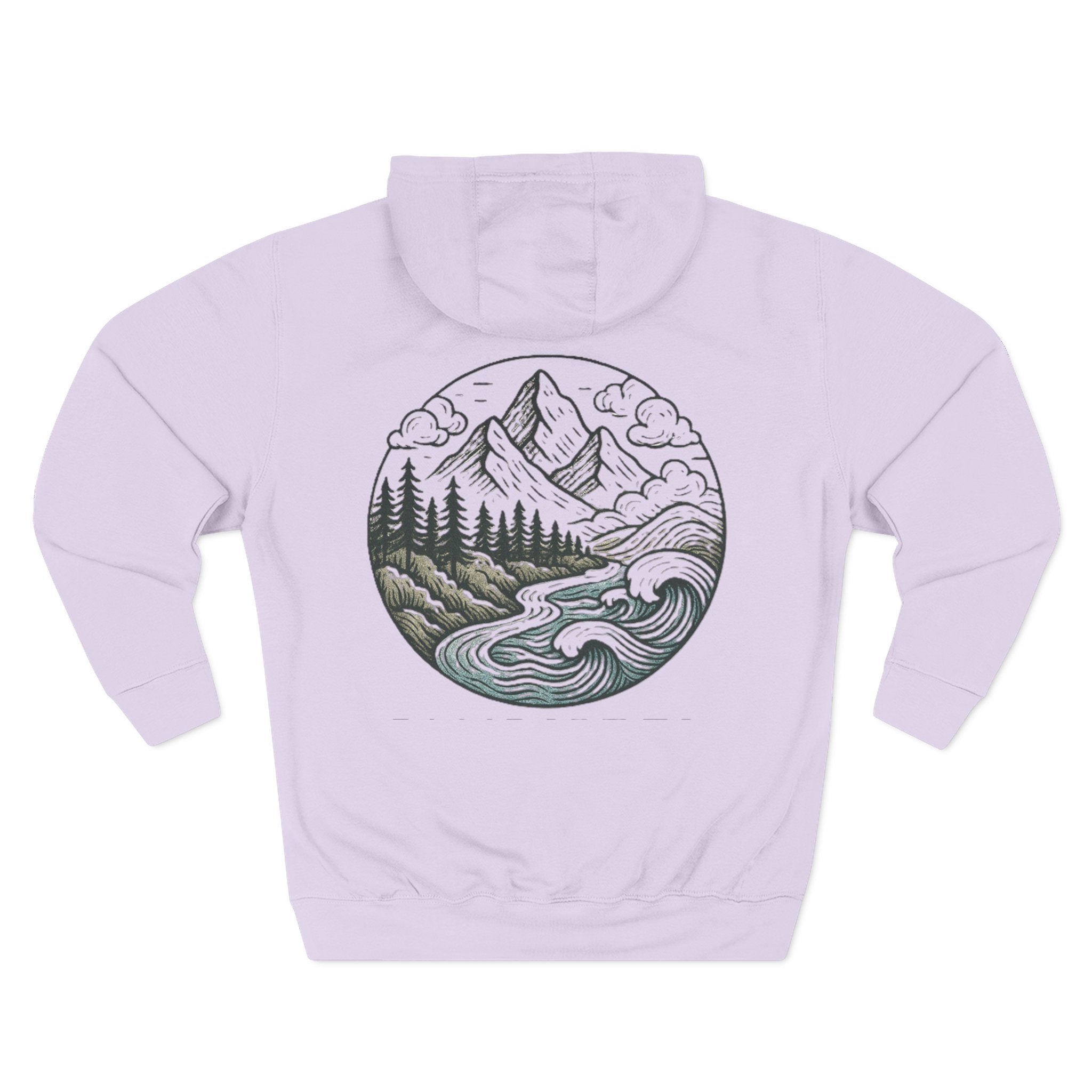 Mountain Adventure Three-Panel Fleece Hoodie, Passport to Adventure Design, Hiking Gift, Unisex Sizes S-3XL, Soft Comfort, Kangaroo Pocket,