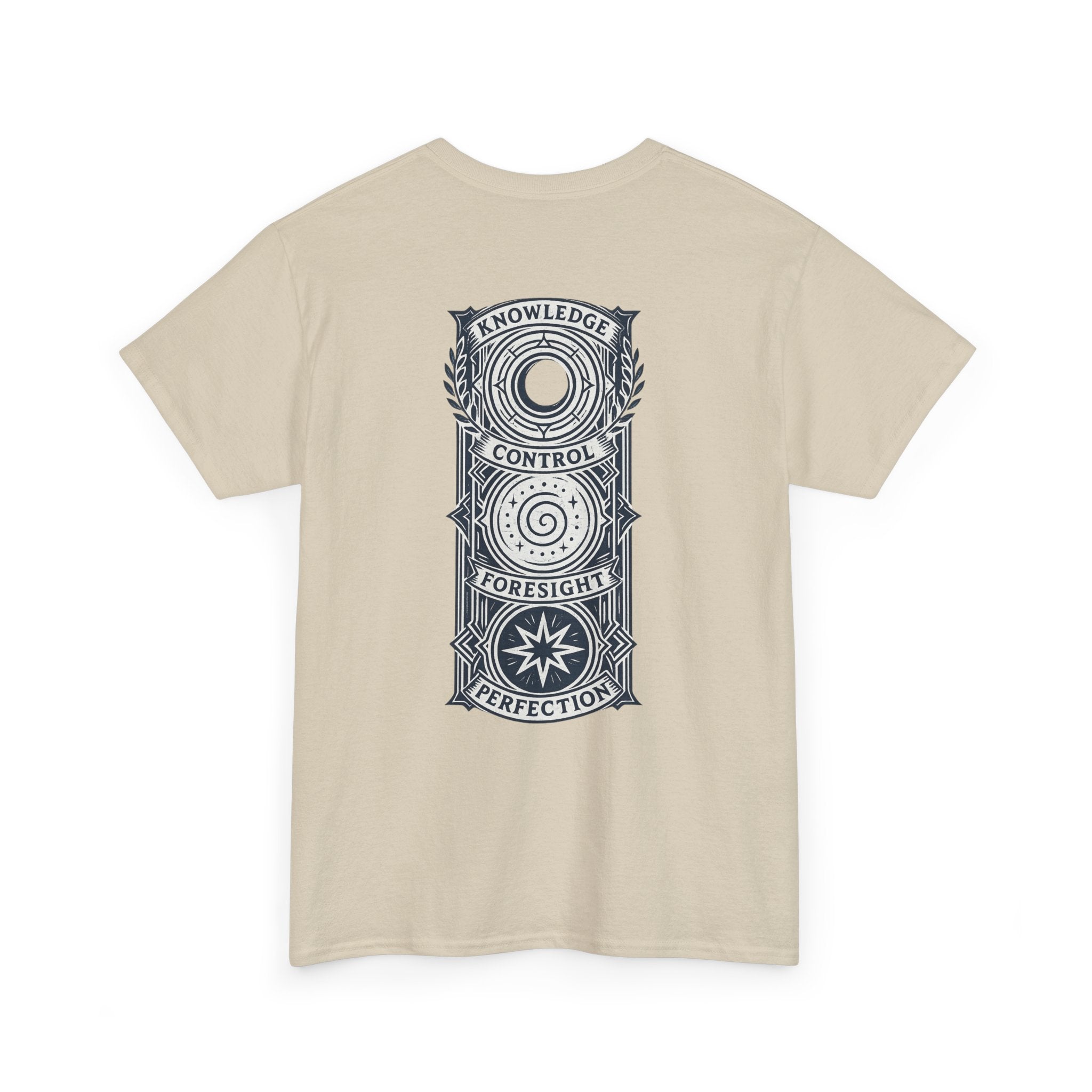 Blue Mana Emblem T-Shirt — Knowledge • Control • Foresight • Perfection