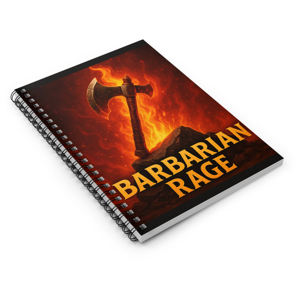 Barbarian Rage Spiral Notebook - RPG Journal, Sketchbook, Battle Planner, Dungeons & Dragons