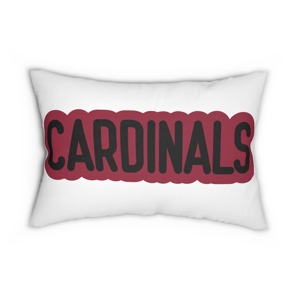 Cardinals Throw Pillow - Red & Black Football Fan Cushion, Game Day Home Décor, Sports Gift