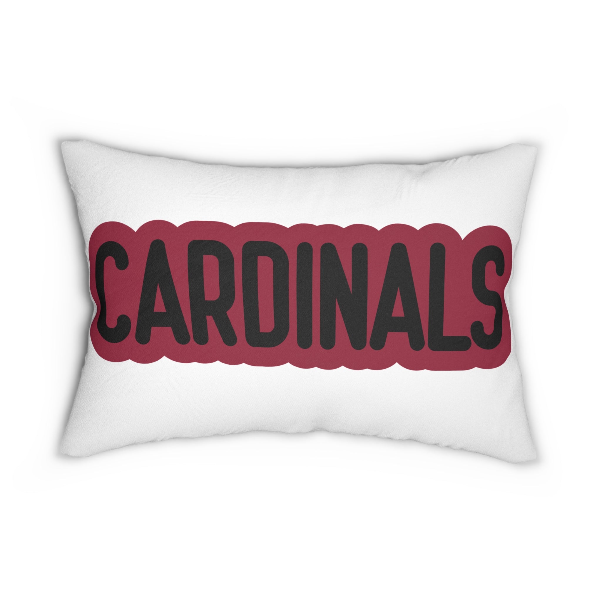 Cardinals Throw Pillow - Red & Black Football Fan Cushion, Game Day Home Décor, Sports Gift