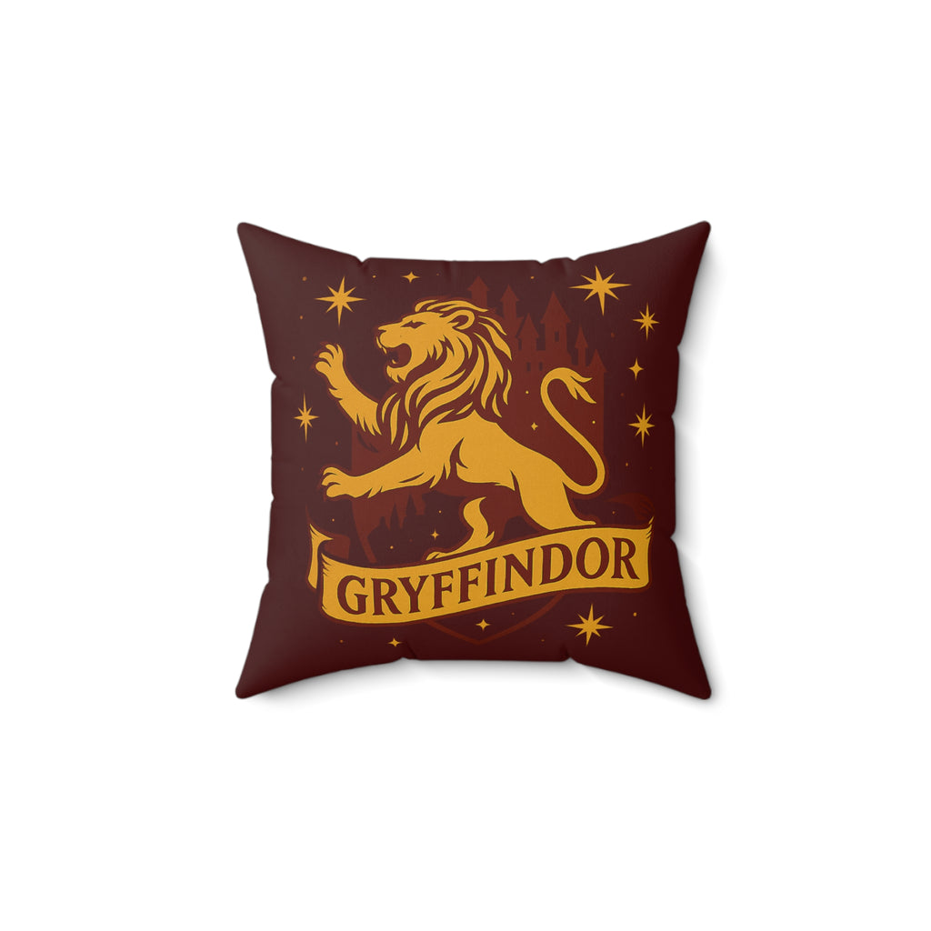 Gryffindor Lion Pillow | Hogwarts House Decor | Harry Potter Inspired Lion Cushion