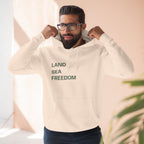 Adventure Seeker Three-Panel Fleece Hoodie, Outdoor Spirit Sweatshirt, Explore Beyond Limits Hoodie, Wild Hearts Fleece Jacket, Wanderlust