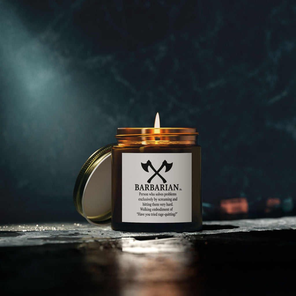 Barbarian Candle | DnD Gift | Dungeons and Dragons Candle | Funny Gamer Candle | TTRPG Gift | Dungeon Master Gift | Tabletop RPG Decor