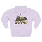 Bear Graphic Fleece Hoodie, Unisex Outdoor Adventure Sweatshirt, Wilderness Cabin Camping Gift, Nature Lover Hiking Apparel, Cozy Mountain