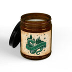 Slytherin House Inspired Candle | Snake Emblem Decor | Ambitious Wizard Gift | Amber or Clear Glass | Magic School Aesthetic