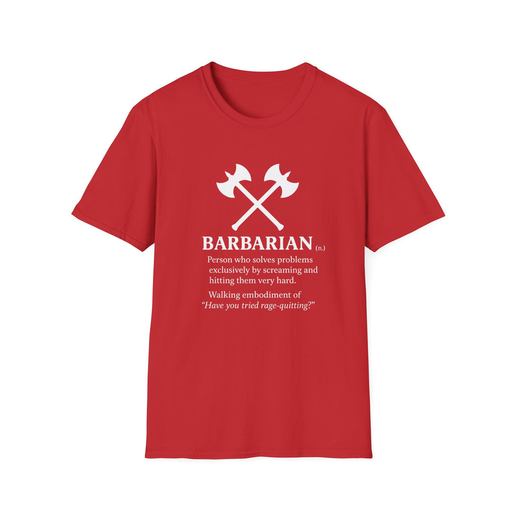 Barbarian Definition T-Shirt - Funny DnD Tabletop RPG Tee, Humor Tee, Gift for Friends, Funny Shirt, Casual Wear, Meme Lover Apparel