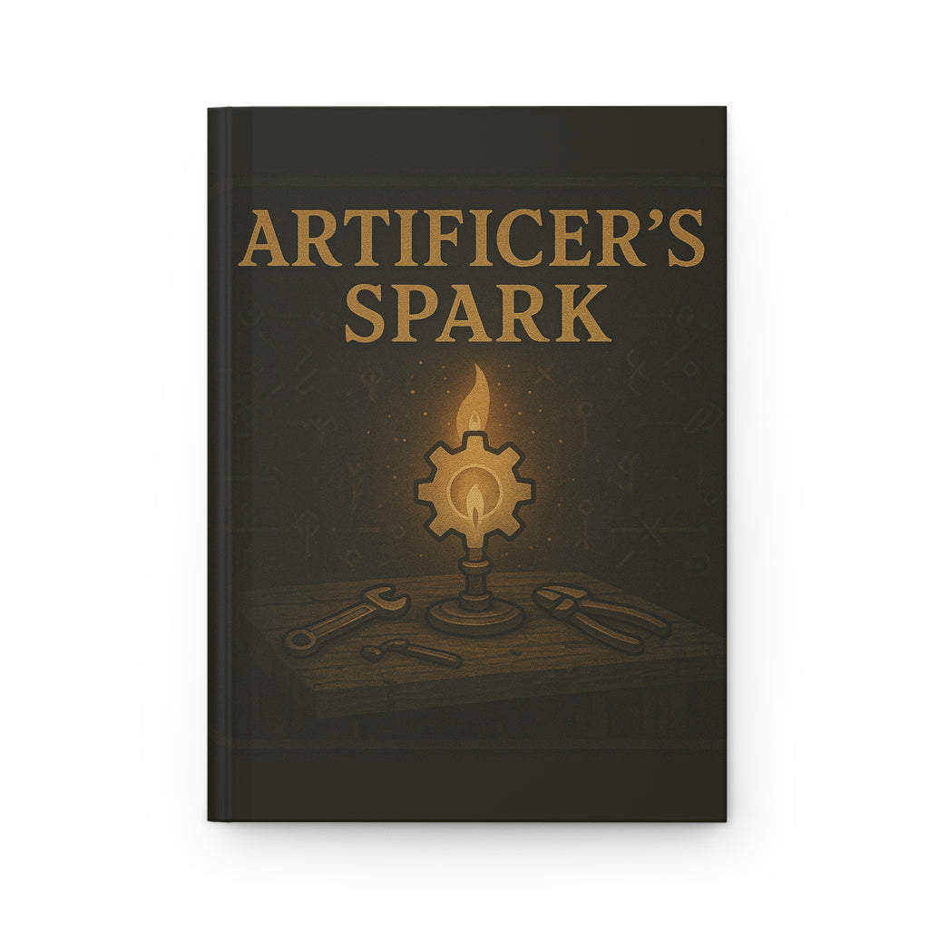 Artificer's Spark Hardcover Journal - Tabletop RPG Diary, D&D Campaign Notebook, Battle Notebook, Game Master Journal, RPG Campaign Log