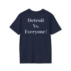 Detroit -Detroit Vs. Everyone- Lions Fan T-Shirt - Lion Mascot