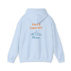 Miami "Fins Up, Game On!" Hoodie - Dolphin Mascot - Miami Football
